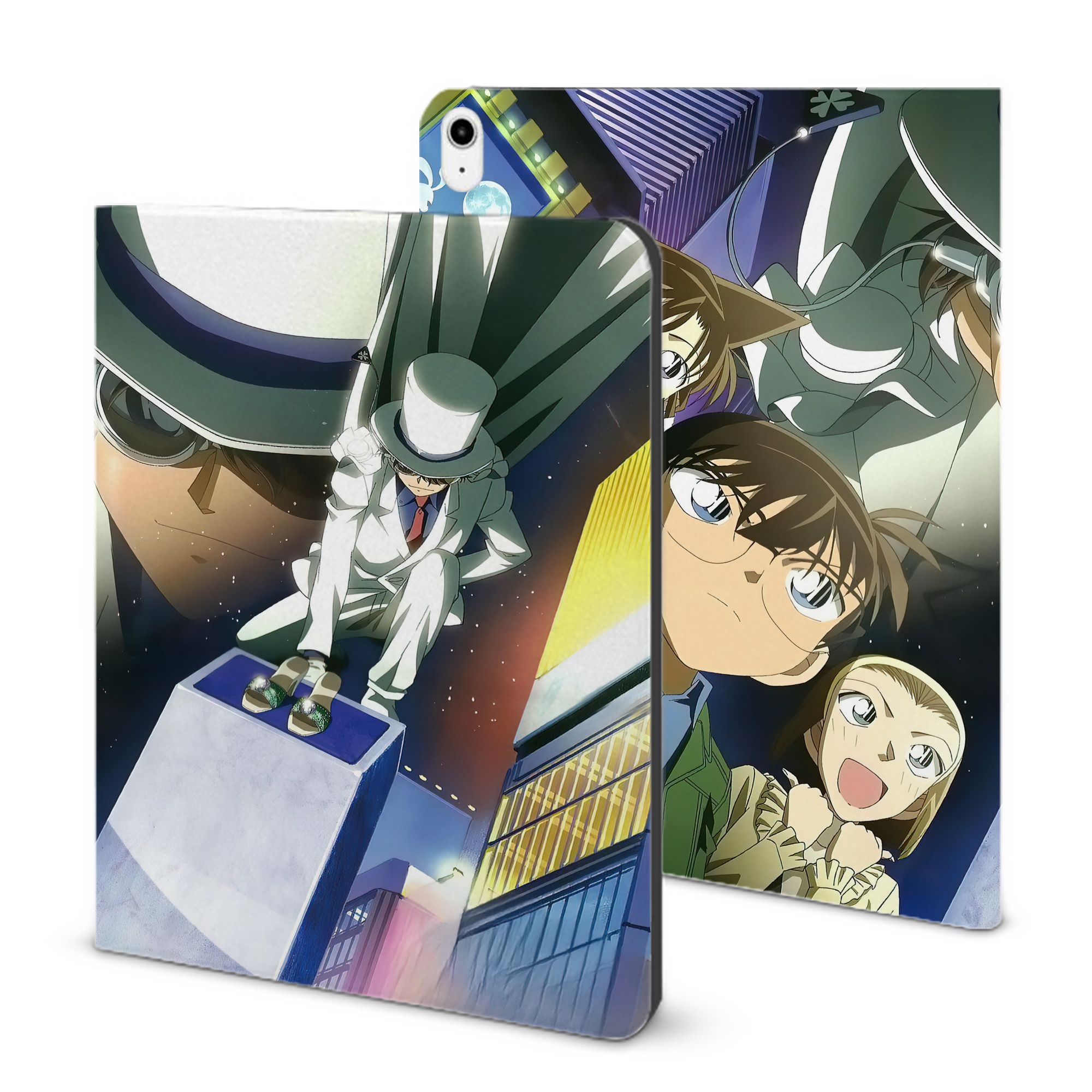 （画像用） 名探偵コナン Detective Conan IPadケース ペンホルダー付き ブックスタイルデザイン